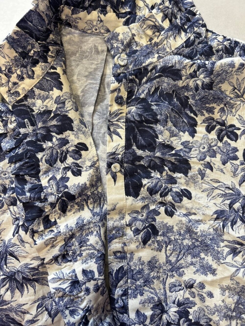 Tuckernuck Toile Tate Dress Navy Blue Toile Size Large NWT - Picture 6 of 10